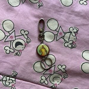 Religious Keychain with Silver Accents
